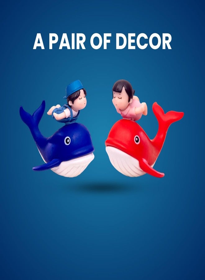 VAYINATO® Floating Pair on Whale Aquarium Decor, Premium Resin Fish Tank Ornament, Waterproof & Fade-Resistant, Floating Whale Decoration for Aquarium & Bowl - Image 4